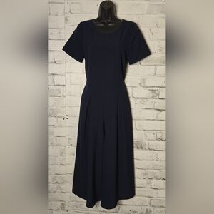 Kensie Navy Blue Wide-Leg Short Sleeve Jumpsuit – Size Small